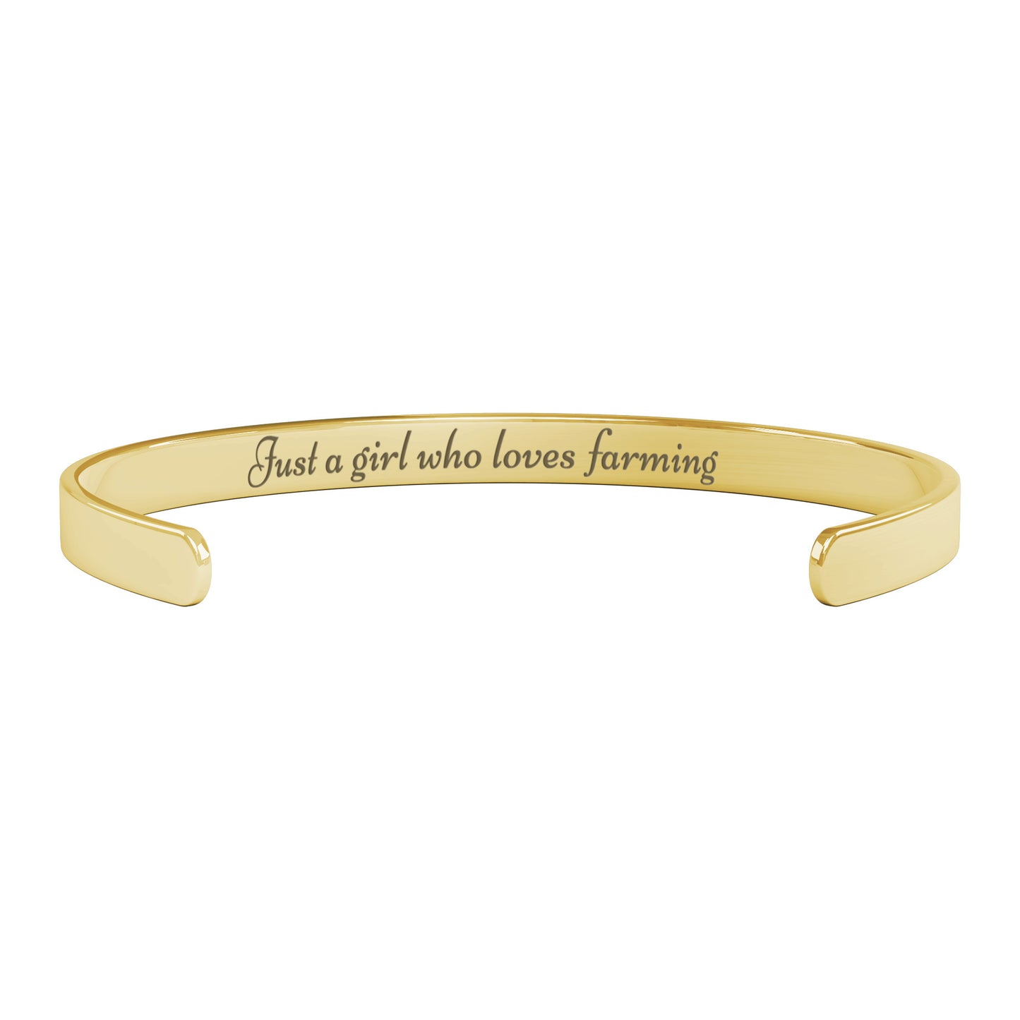 Just a Girl Who Loves Farming Cuff Bracelet - FREE SHIPPING