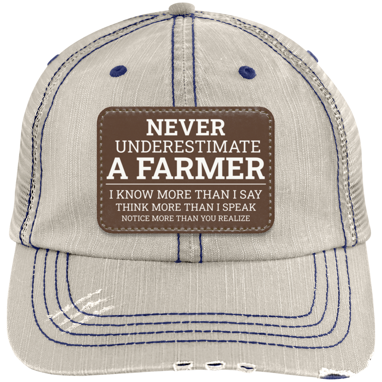 Never Underestimate a Farmer - Distressed Cap