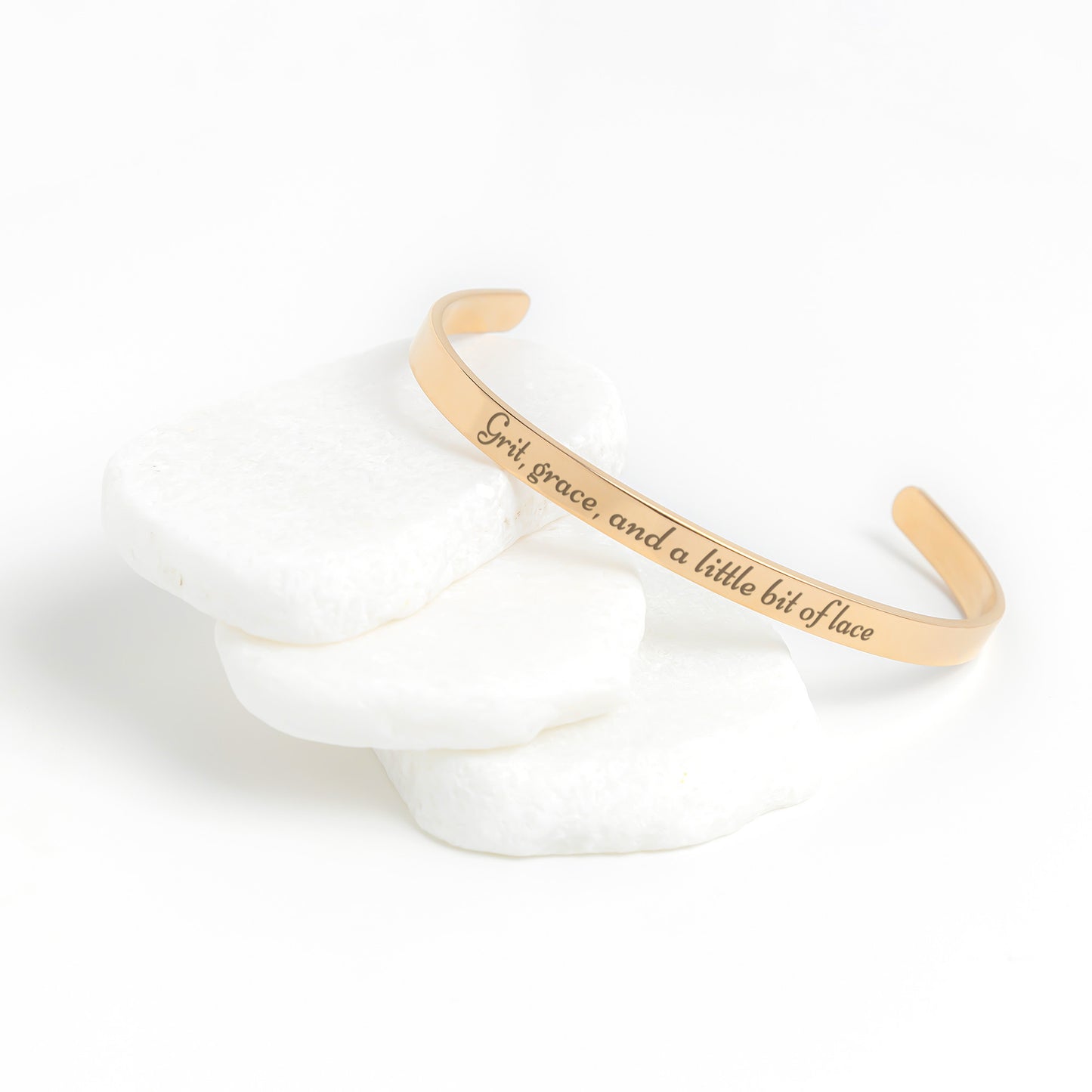 Grit, Grace, and a Little Bit Of Lace - Cuff Bracelet - FREE SHIPPING