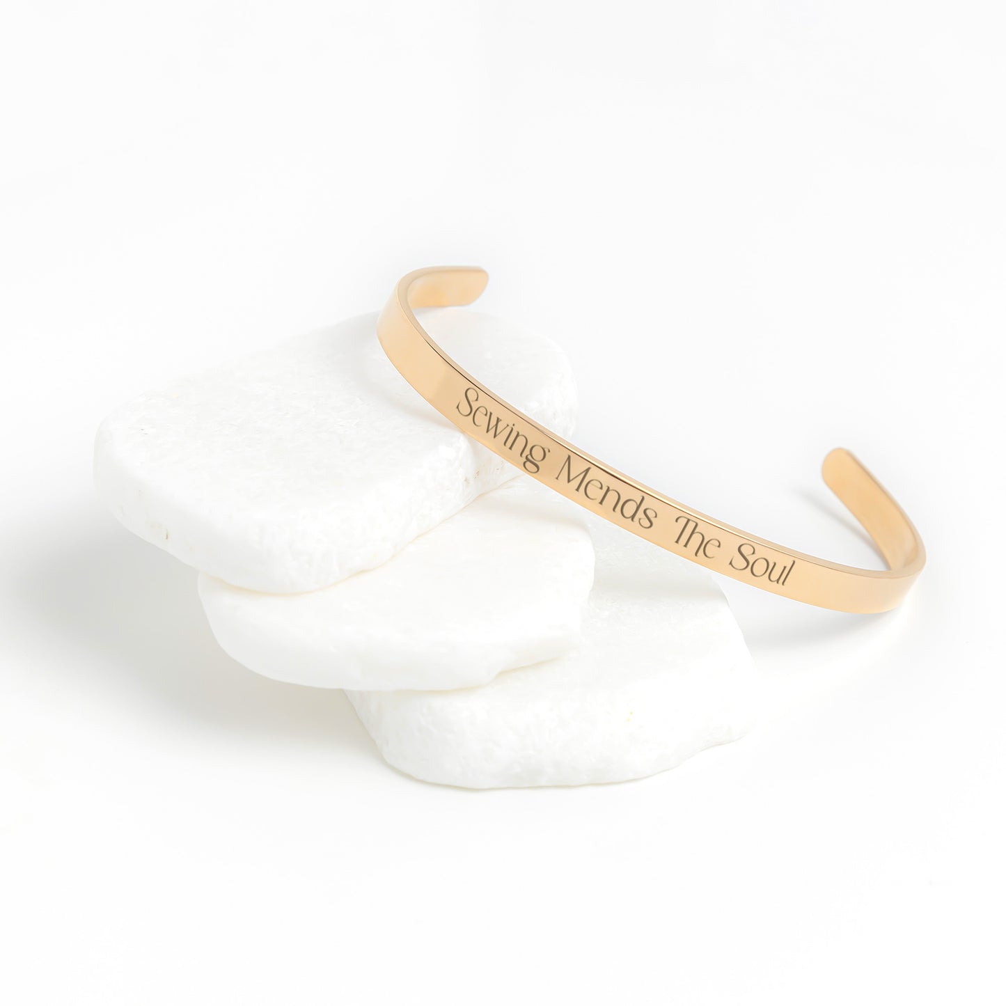 Sewing Mends The Soul Cuff Bracelet - FREE SHIPPING