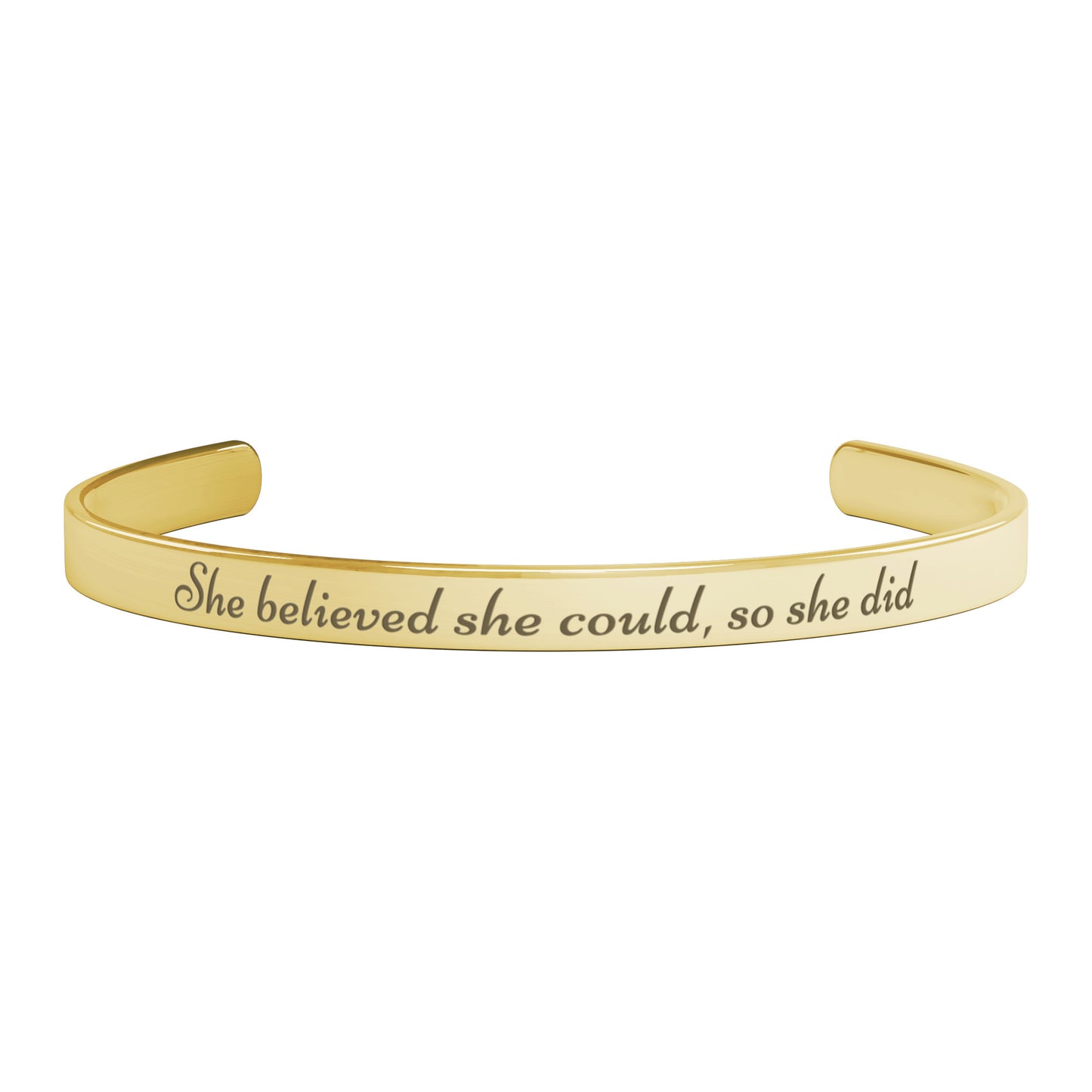 She Believed She Could, So She Did Cuff Bracelet - FREE SHIPPING