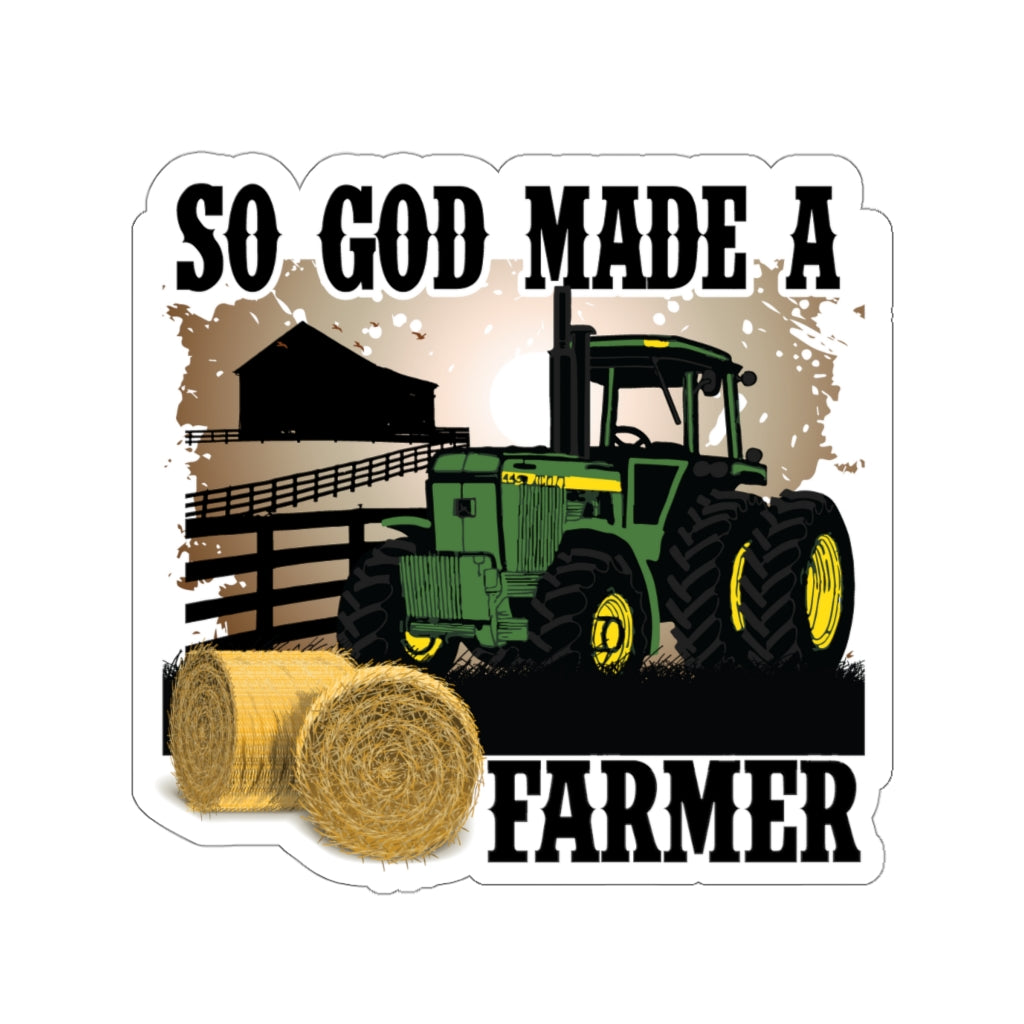So God Made a Farmer Sticker (Green)